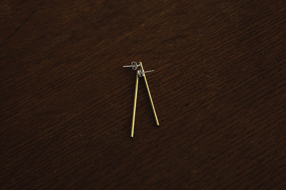 muimaur 棒ピアス brass