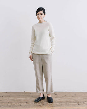 F/style ホールガーメントのリブ編みウールニット