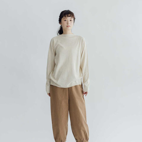 F/style ホールガーメントの綿麻ニット ボトルネック・長袖