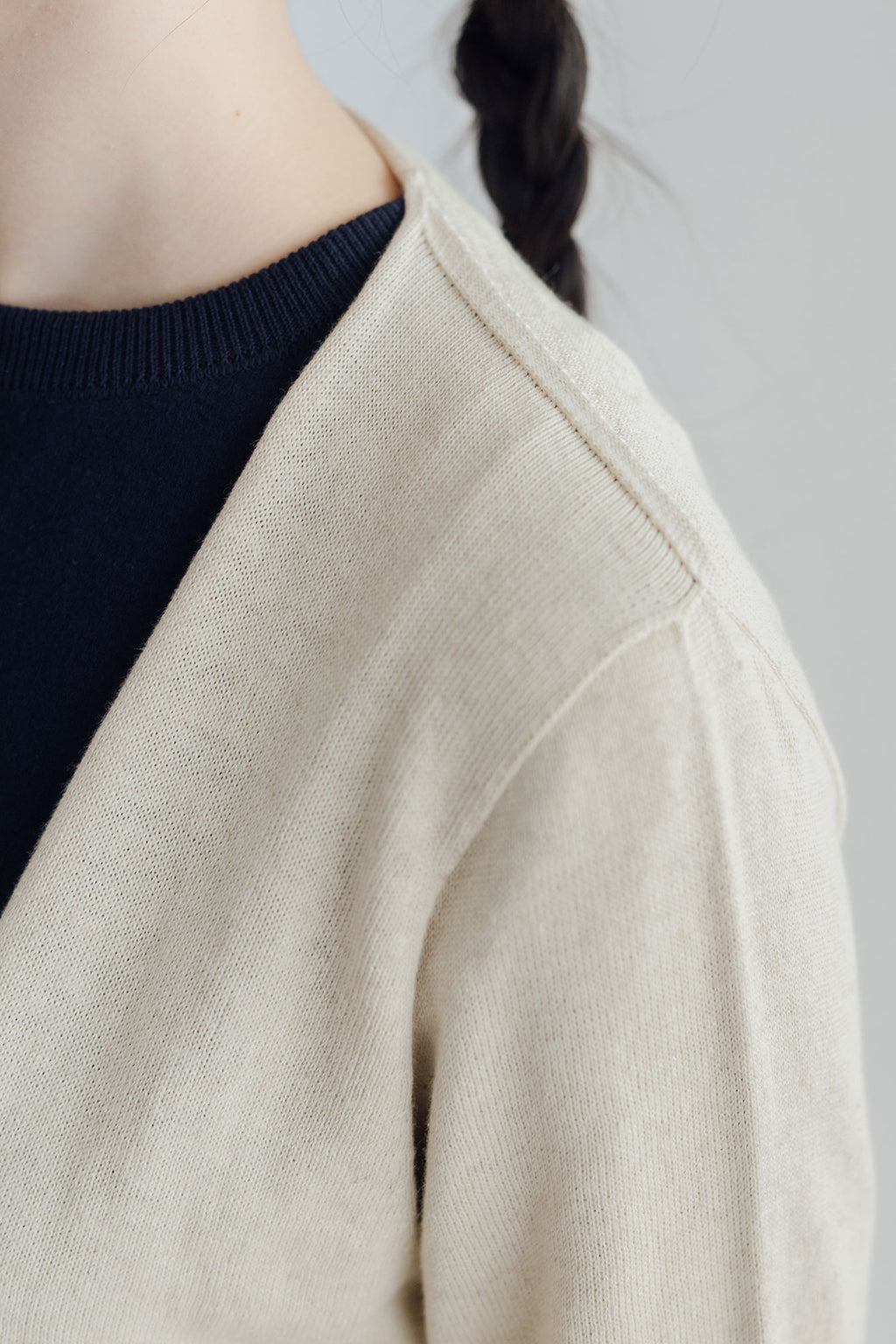 F/style ホールガーメントの綿麻ニット カーディガン・長袖