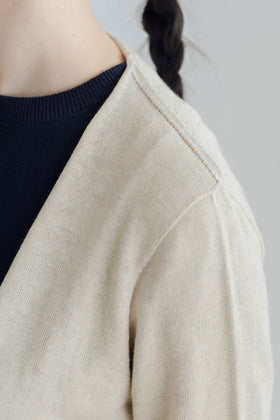 F/style ホールガーメントの綿麻ニット カーディガン・長袖