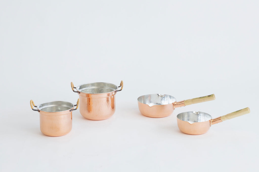 F/style 銅の両手鍋(スズ引き)