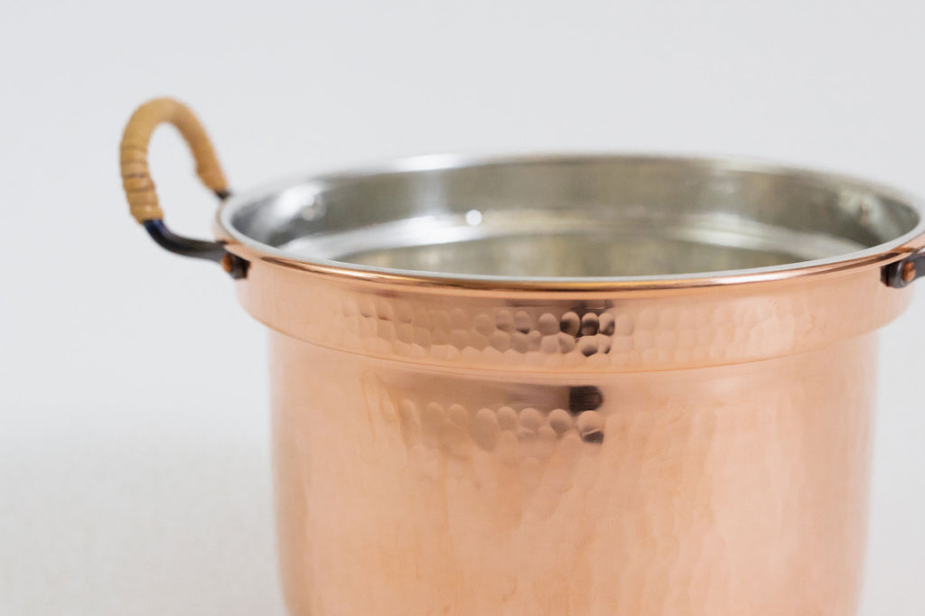F/style 銅の両手鍋(スズ引き)