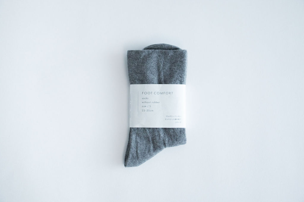F/style ゴムが入っていない、さらりとした綿の靴下