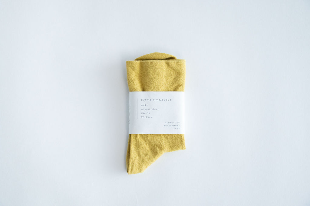 F/style ゴムが入っていない、さらりとした綿の靴下