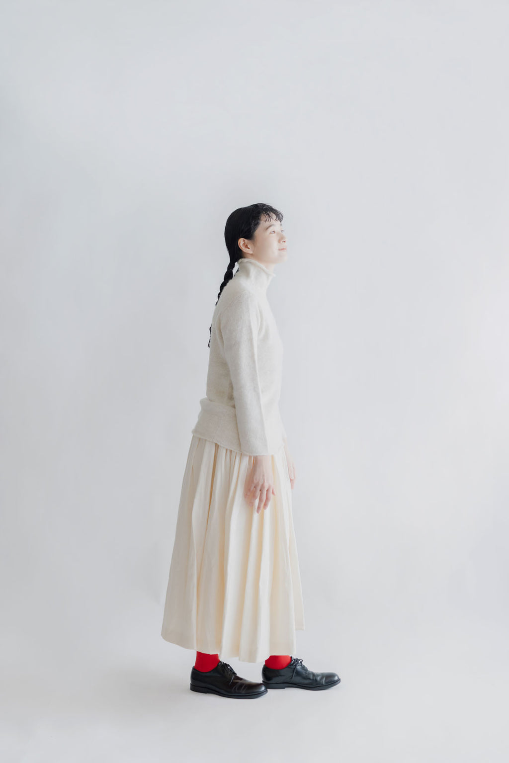 PUENTE Rueca 手紡ぎタートルネックセーター