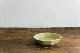 日高伸治 緑釉 十角鉢 小