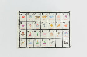 山元かえ 型染め ABC表