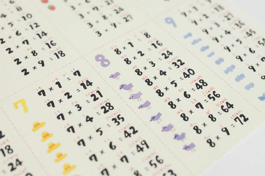 くらすことオリジナル 山元かえ かけざん九九表