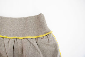 JUBAN DO ONI レディースボックスパンツ カーキ×イエロー