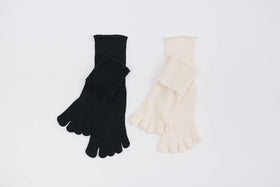 Glück und Gute 五本指「足の肌着」絹と綿