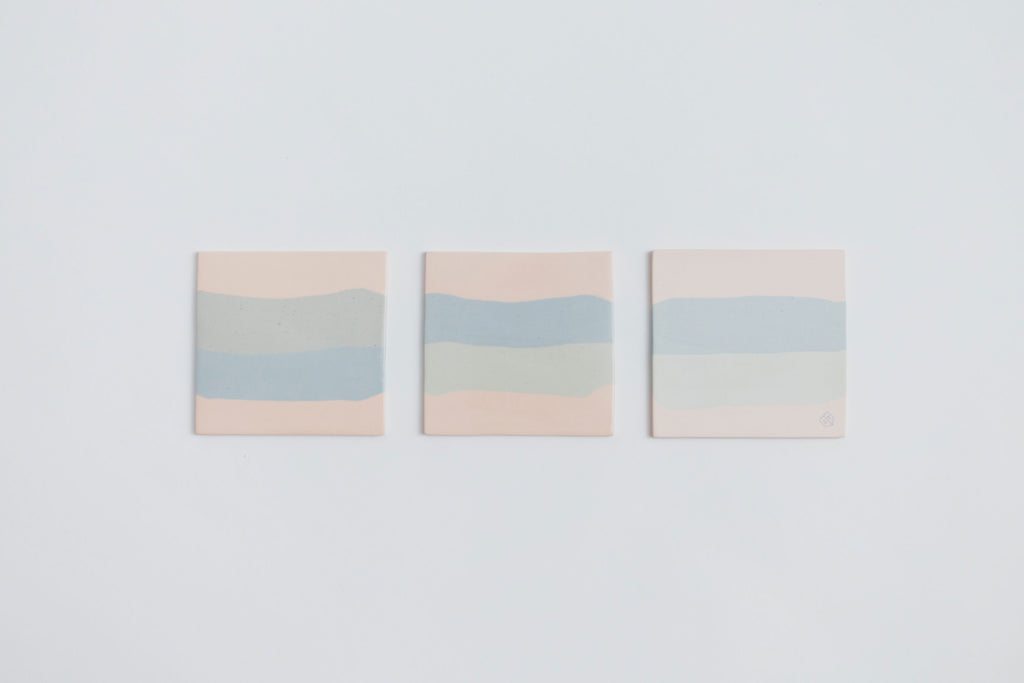 Satoko Sai + Tomoko Kurahara Nerikiri プレート L ストライプ