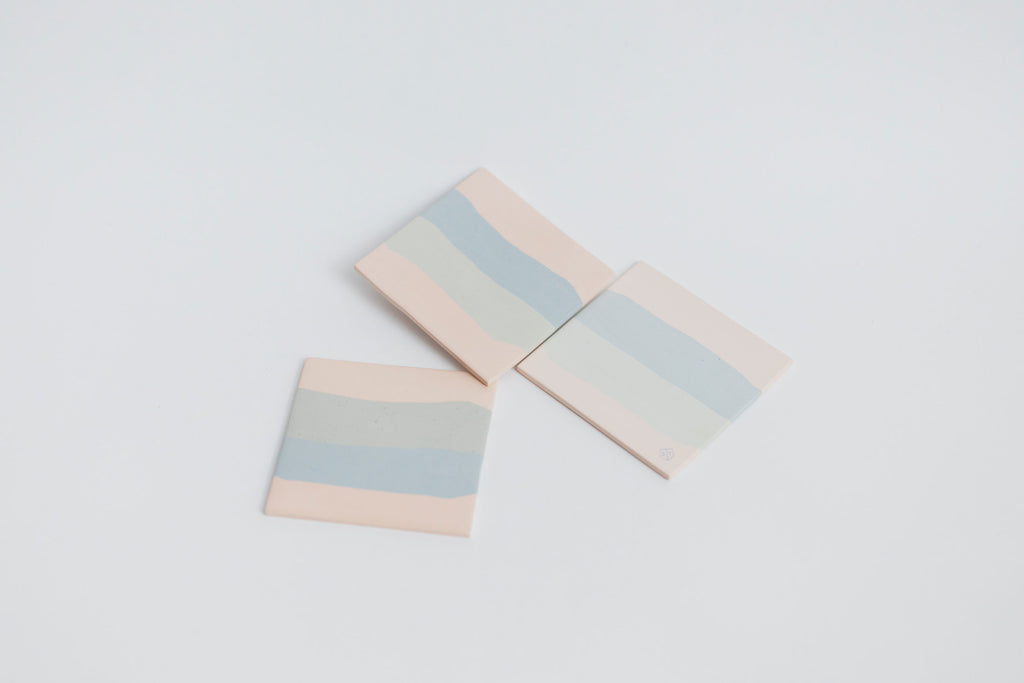 Satoko Sai + Tomoko Kurahara Nerikiri プレート L ストライプ