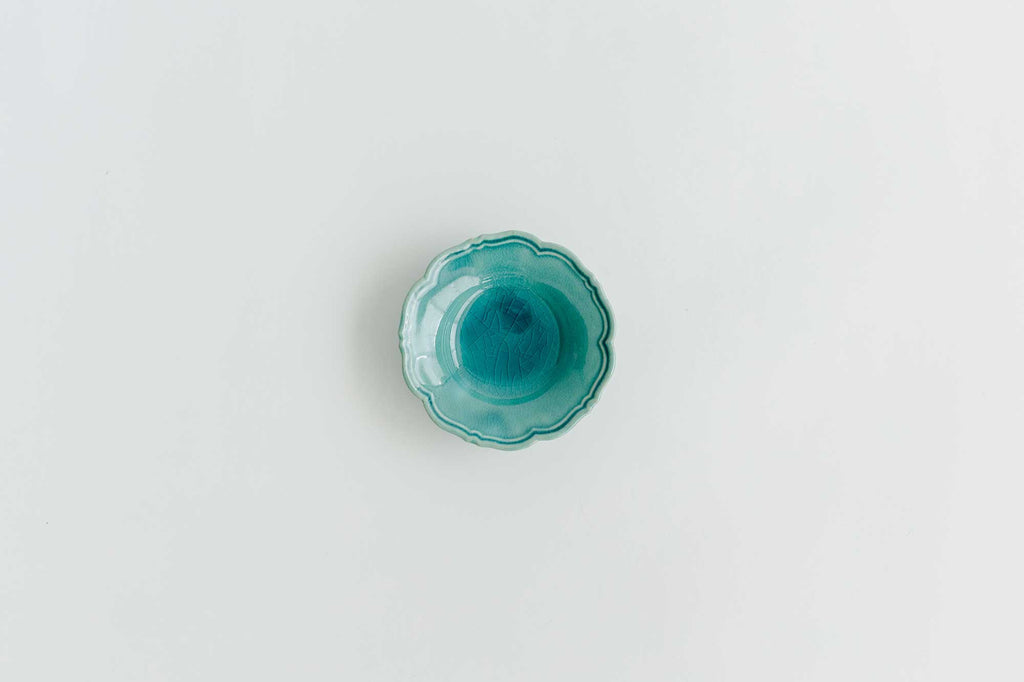 Awabi ware 輪花皿 S