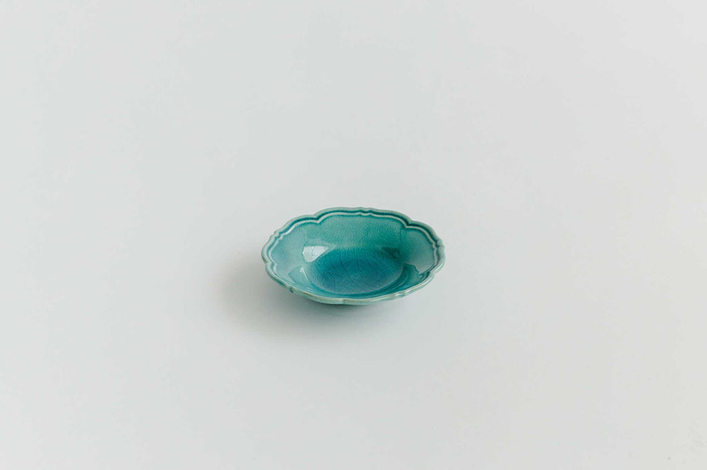 Awabi ware 輪花皿 S