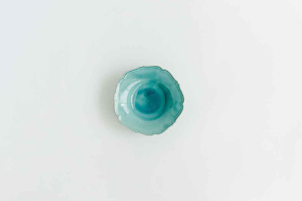 Awabi ware 輪花中深皿