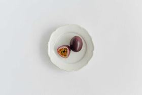 Awabi ware 輪花皿 M