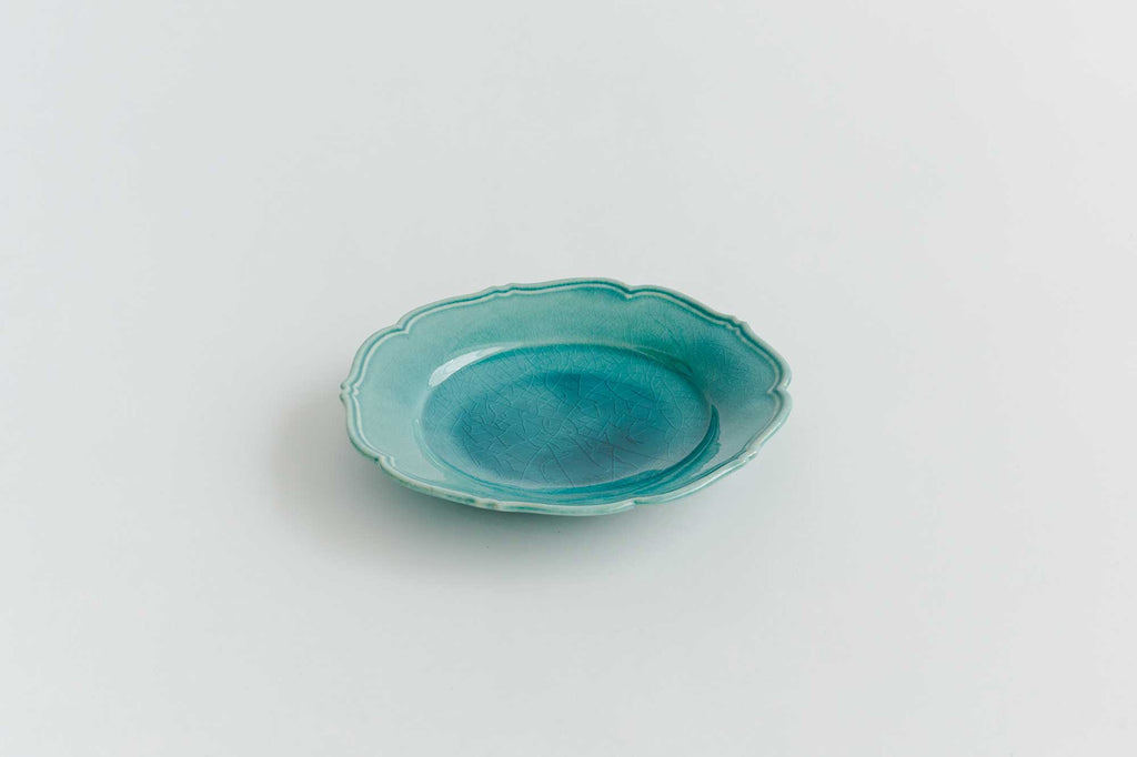 Awabi ware 輪花皿 M