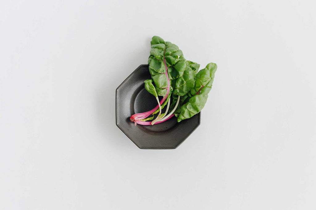 Awabi ware 八角中深皿