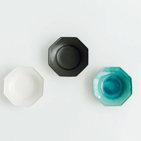 Awabi ware 八角中深皿
