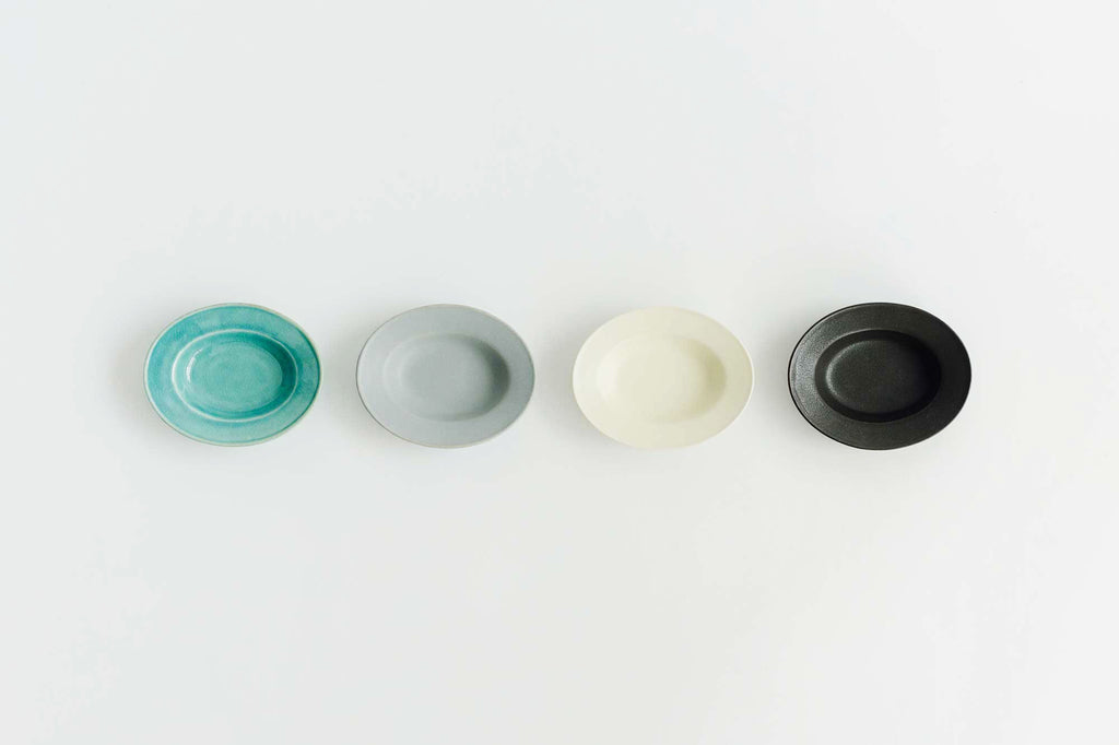 Awabi ware 楕円小皿