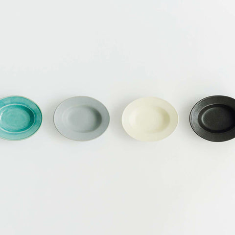 Awabi ware 楕円小皿