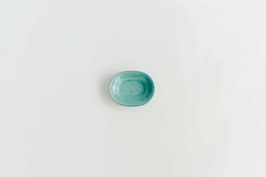 Awabi ware 楕円豆皿