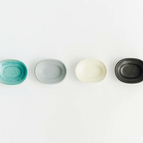 Awabi ware 楕円豆皿