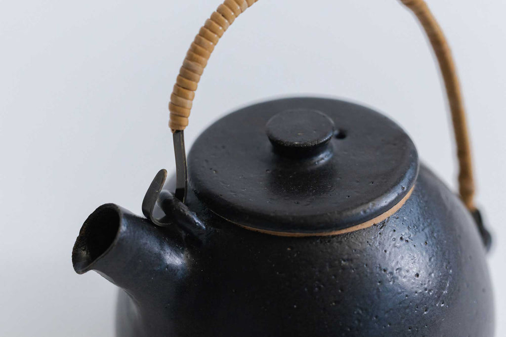 CANASA 土瓶 黒 蓋つまみあり