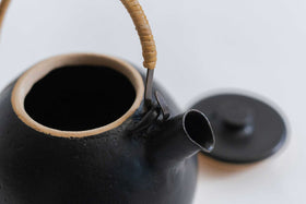 CANASA 土瓶 黒 蓋つまみあり