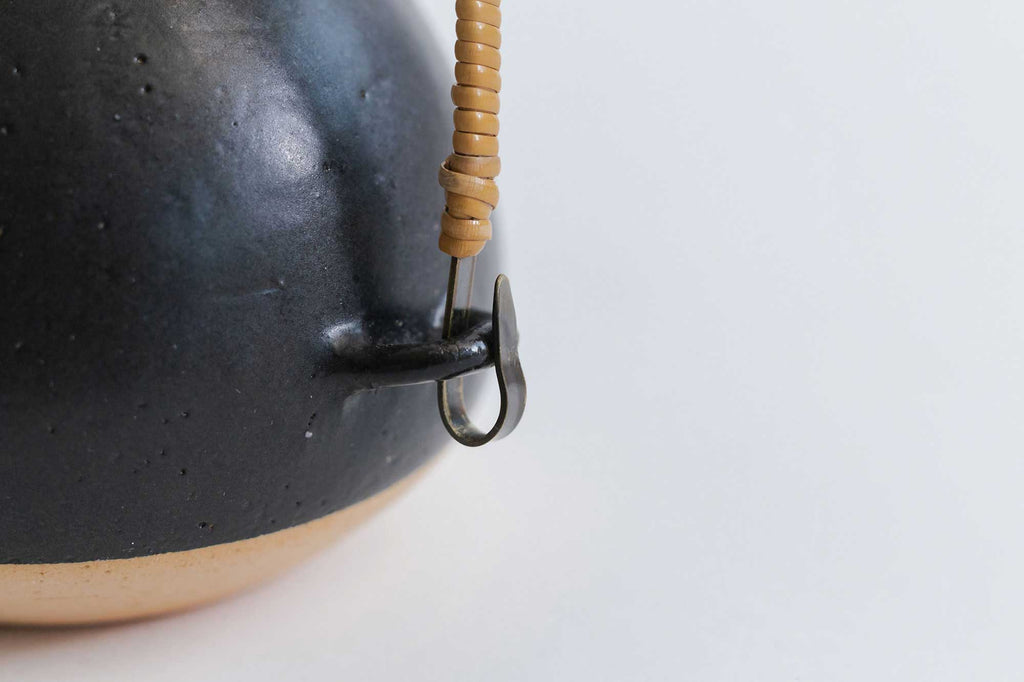 CANASA 土瓶 黒 蓋つまみなし