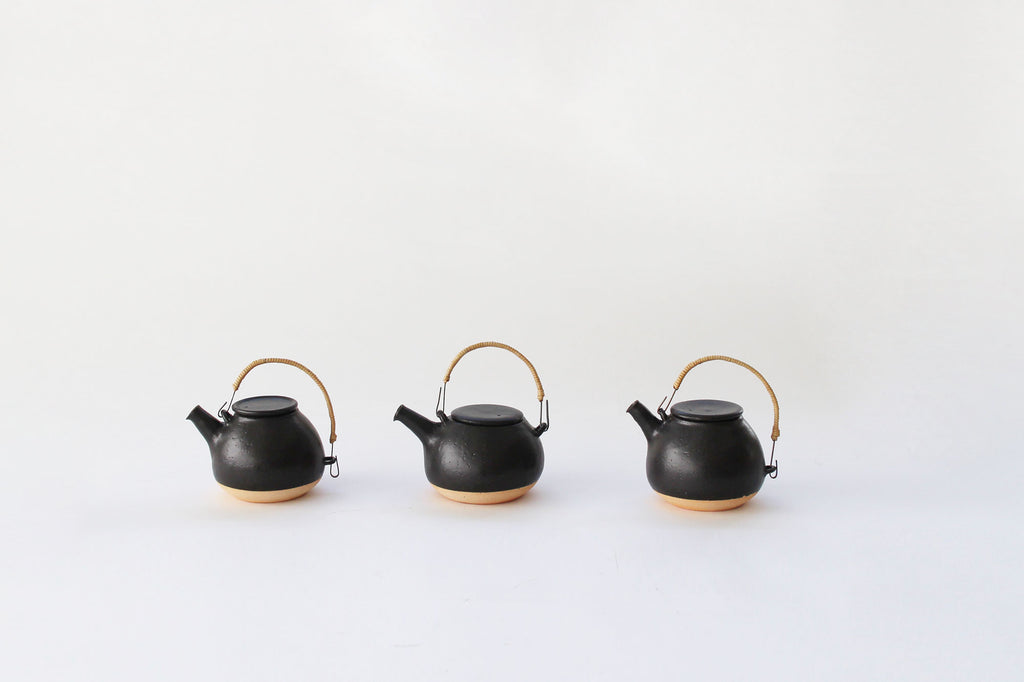 CANASA 土瓶 黒 蓋つまみなし