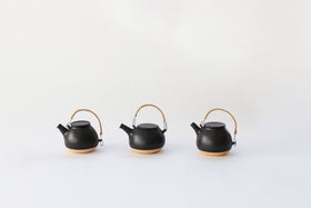 CANASA 土瓶 黒 蓋つまみなし