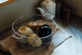 鳥井金網工芸 手編み 水切りかご