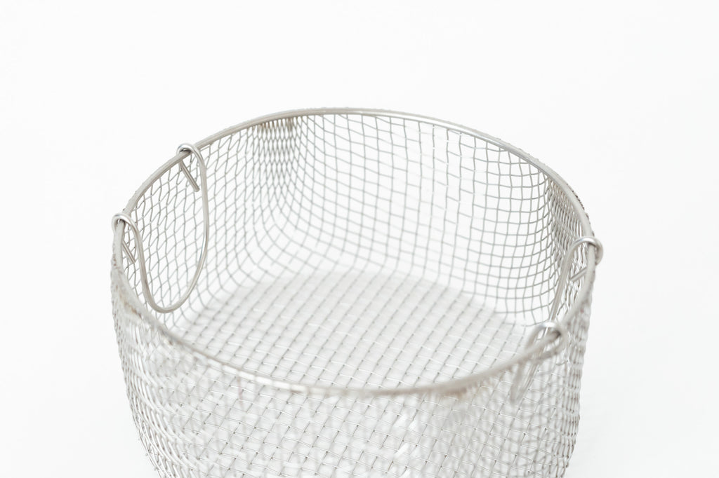 《お一人さま1点限り》鳥井金網工芸 丸かご(ステンレス)