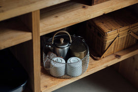 《お一人さま1点限り》鳥井金網工芸 丸かご(ステンレス)