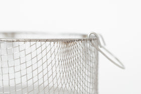 《お一人さま1点限り》鳥井金網工芸 丸かご(ステンレス)