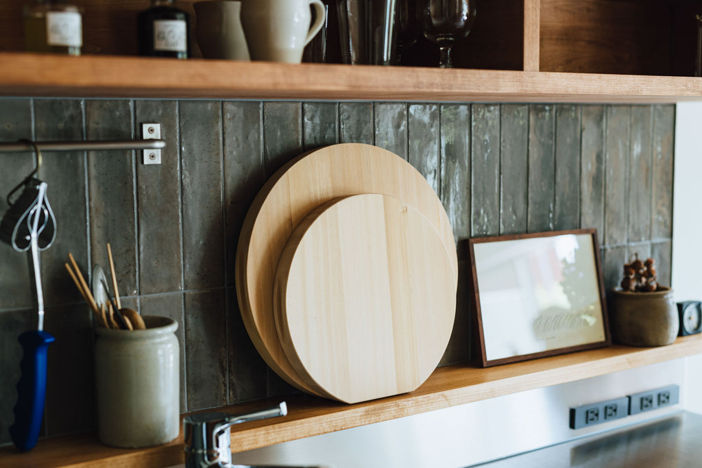 釜浅商店 木曽 桧まな板 丸