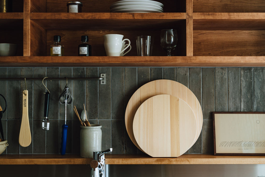 釜浅商店 木曽 桧まな板 丸