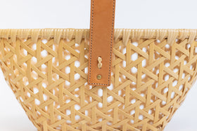 竹聲館 革持ち手バスケット