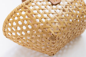 竹聲館 革持ち手バスケット