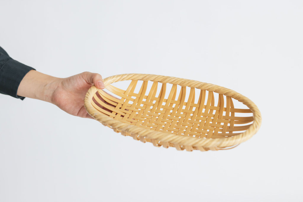 竹聲館 網代盛りかご 楕円