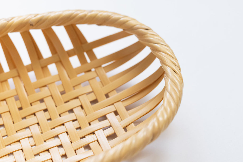 竹聲館 網代盛りかご 楕円