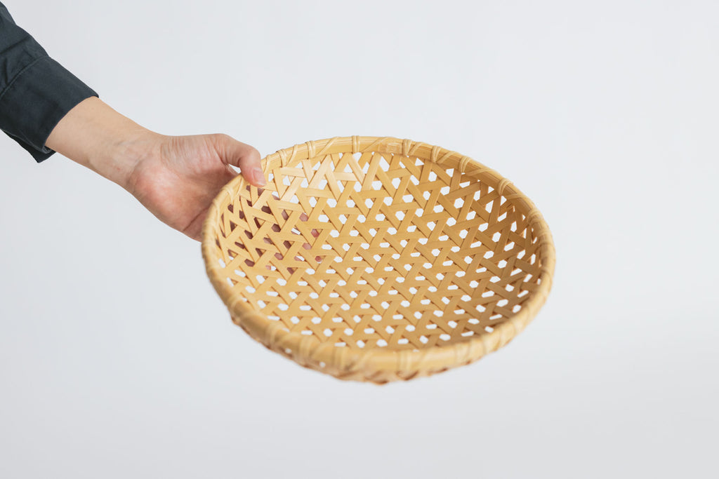 竹聲館 亀甲盛りかご 丸