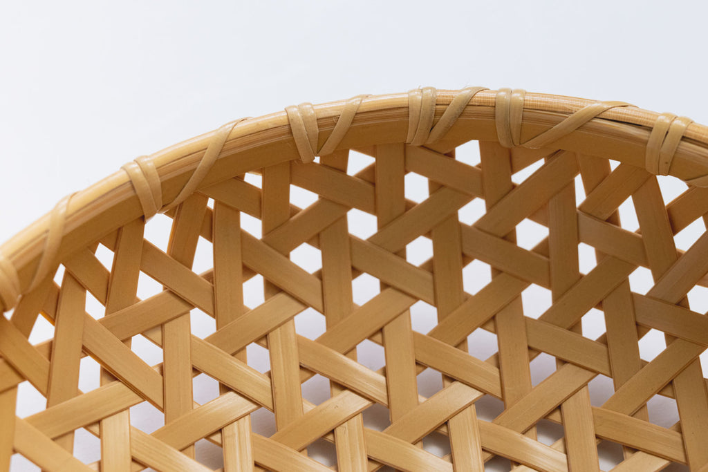 竹聲館 亀甲盛りかご 丸