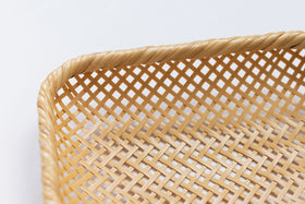 竹聲館 透かし網代 盛りかご 長方形 小