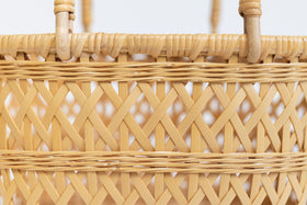竹聲館 縄目差しバスケット 中