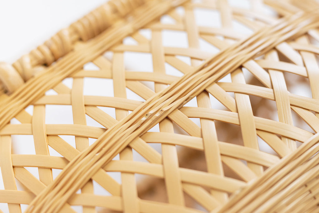 竹聲館 縄目差しバスケット 中