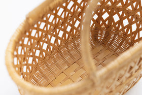 竹聲館 縄目差しバスケット 中