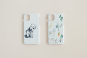 【受注生産・同梱不可】くらもとこ iPhoneケース 風に吹かれる犬